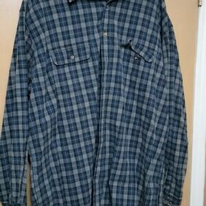 Men's Classic Blue Plaid Shirt Jacket